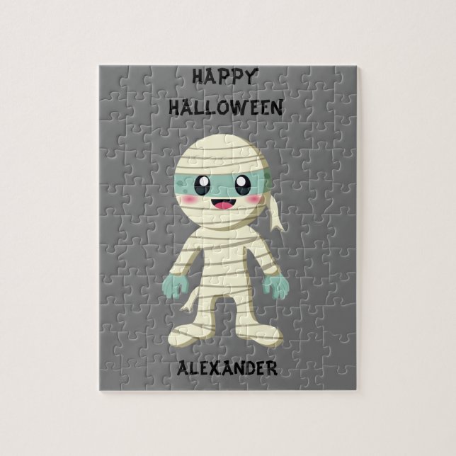 HALLOWEEN "MUMMY" ENFANTS PUZZLE PERSONNALISÉ. (Vertical)