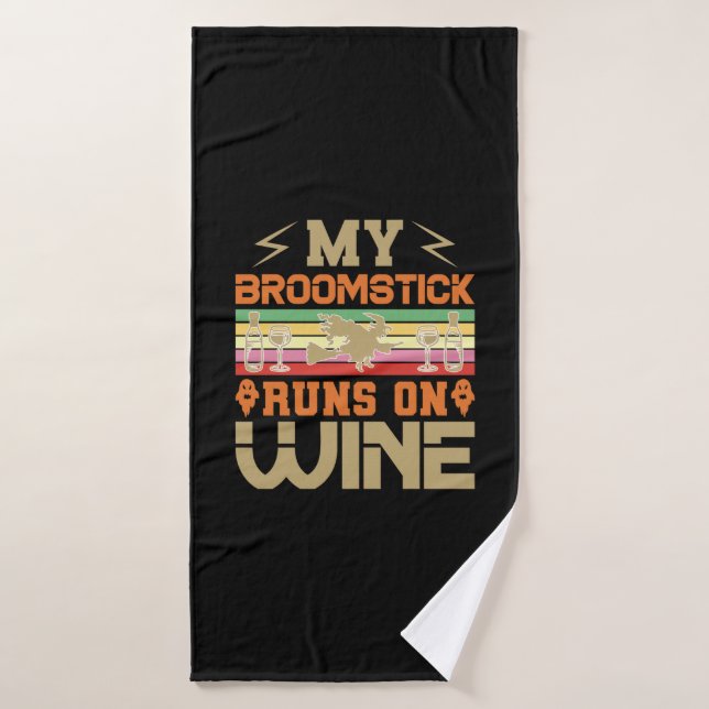 Halloween My Broomstick (Serviette de bain)