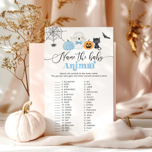 Halloween Nom du bébé animal jeu de baby shower