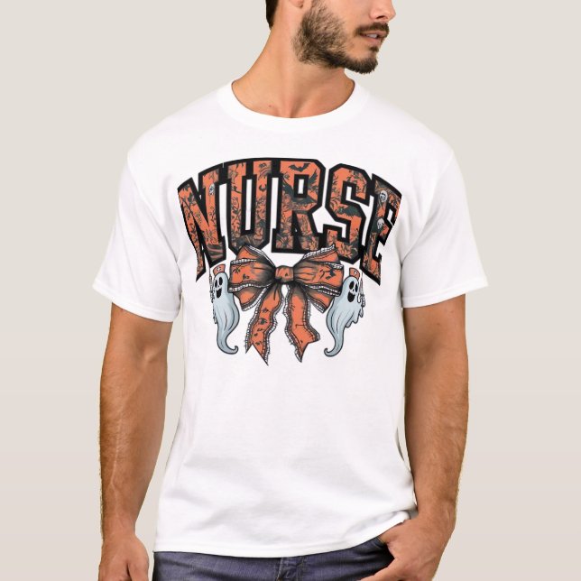 Halloween Nurse Scary Coquette Bow Classic T-Shirt (Devant)
