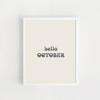  « Halloween octobre ». Affiche de typographie Hal