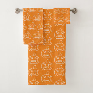 Halloween Orange Citrouille Motif Éffrayant