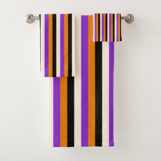 Halloween Orange Violet Noir Rayure