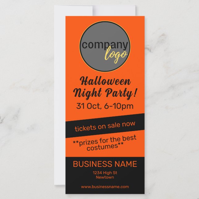 HALLOWEEN PARTY ORANGE BLACK BUSINESS COMPANY (Devant)