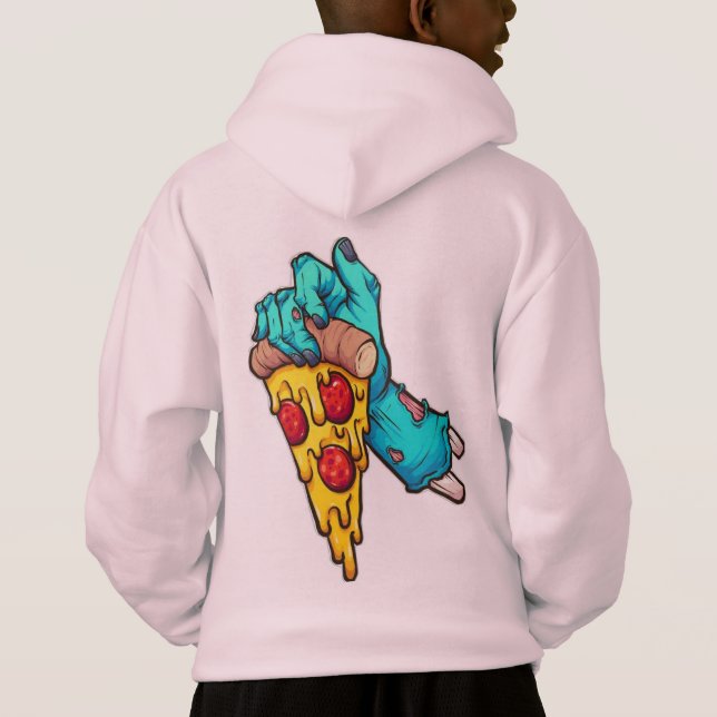 HALLOWEEN PIZZA SLICE HOODIE FOR KIDS (Dos)