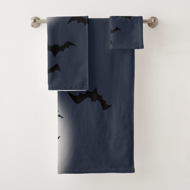 Halloween pleine lune avec chauves-souris (En situation)