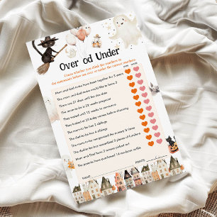 Halloween Plus ou moins jeu, Baby shower jeu
