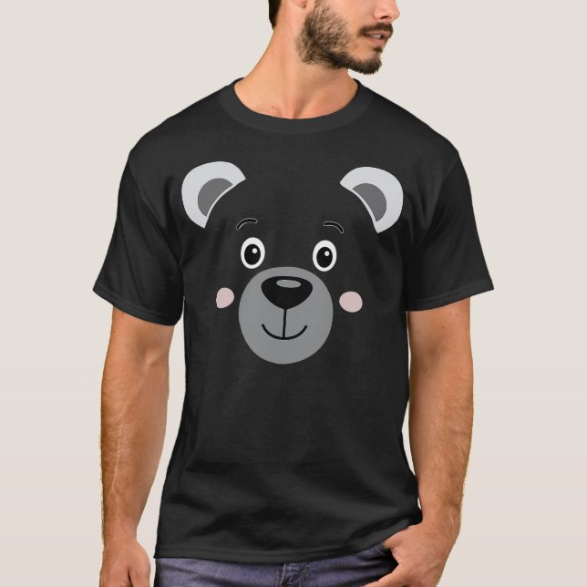Halloween Polar Bear Face Tshirt Costume Kids Cute (Devant)