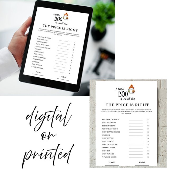 Halloween Prix est la bonne carte de jeu Baby show (Créateur téléchargé)