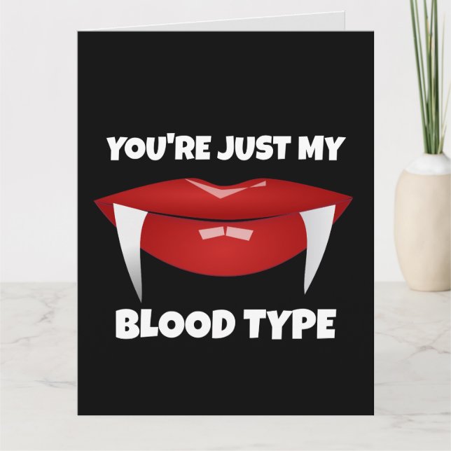 HALLOWEEN ROMANTIC VAMPIRESS FUNNY GREETING CARTE (Devant)