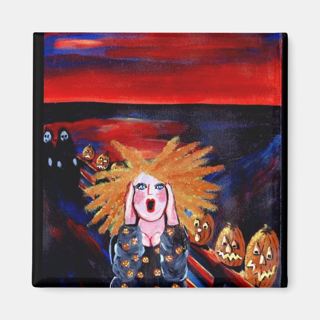 Halloween Scream Diva Magnet (Devant)