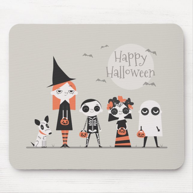 Halloween simple mais élégant | Tapis de souris (Devant)