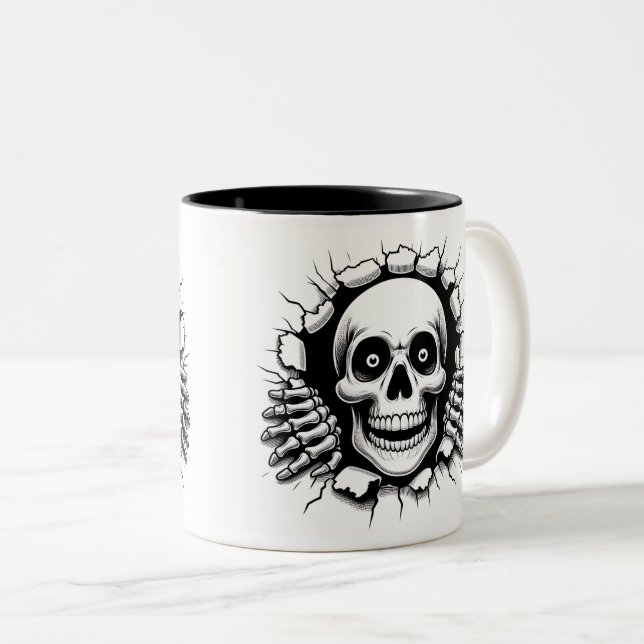 Halloween Skeleton 3D Mug (Devant droit)