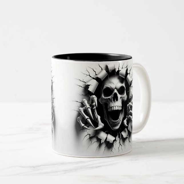 Halloween Skeleton 3D Mug (Devant droit)