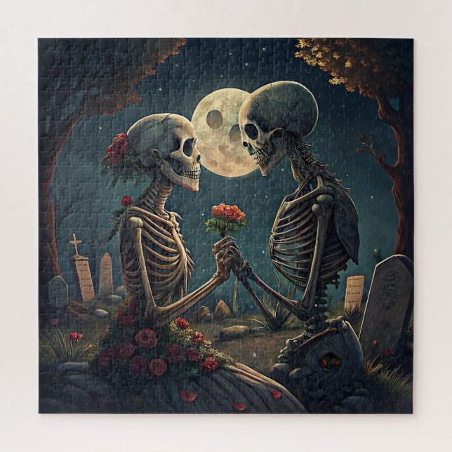 Halloween Skeleton Love Puzzle (Vertical)
