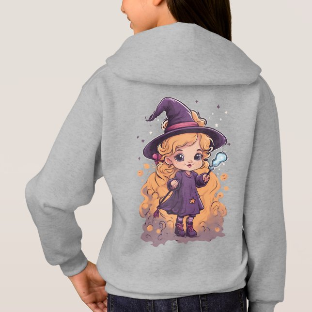Halloween, sorcière 11 bébé, mignonne sorcière, va (Dos)