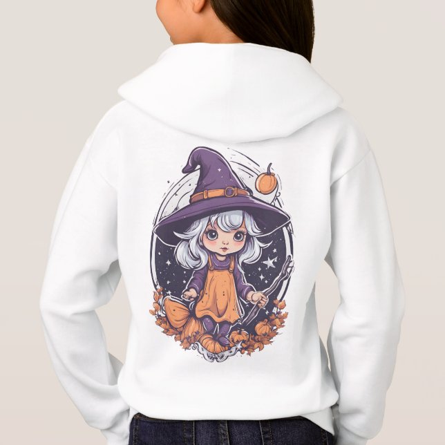 Halloween, sorcière 3 bébé, mignonne sorcière, vac (Dos)
