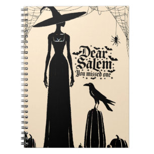 Halloween Sorcière Orange Carnet Spiral