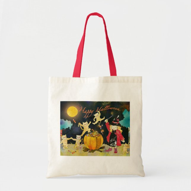 Halloween sorcière ou sac de traitement (Devant)