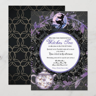 Halloween sorcières Tea Party Invitation