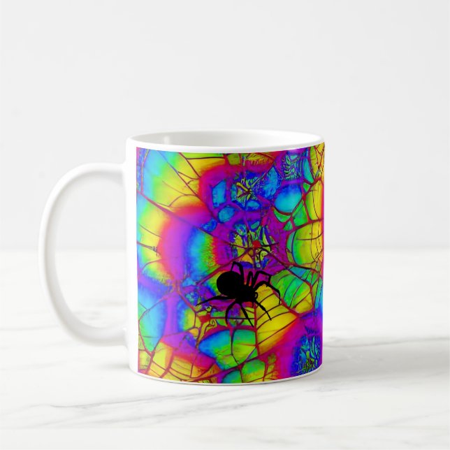 Halloween Spider Web Cravate-Die Mug de vacances (Gauche)