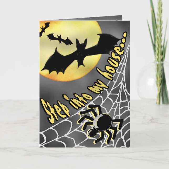 HALLOWEEN SPIDERS & BATS Invitation (Devant)