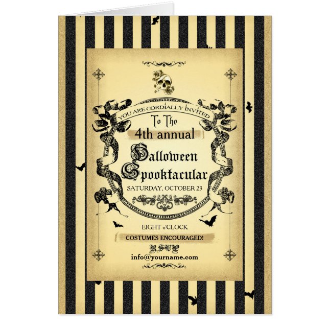 Halloween ~ Spooktacular1 - Carte de voeux/Invitat (Devant)
