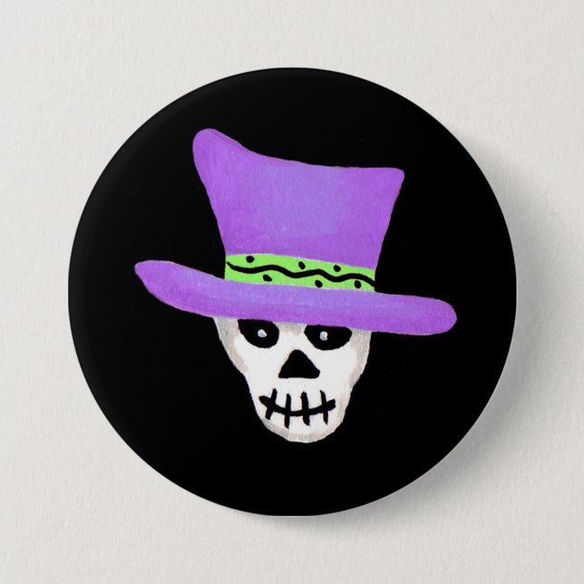 Halloween Squelette de Whimsy Skull Pin Badge (Devant)