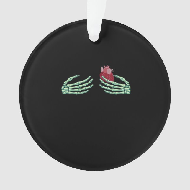 Halloween Squelette Mains Avec Coeur Classique (devant)