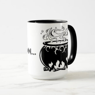 Halloween Tenez Ma Mug Cauldron, 15 oz
