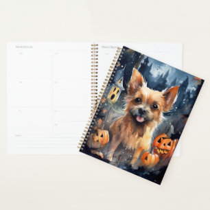 Halloween Terrier Australien Avec Peur Citrouille