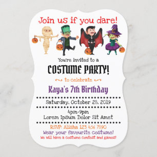 Halloween Thématique Anniversaire Invitations