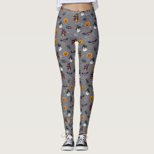Halloween Thème Grey Leggings