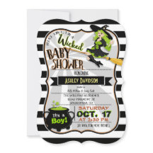 Halloween Thème Sorcière Baby shower Invitation