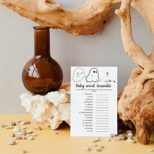 Halloween thèmes mot brouillon jeu baby shower