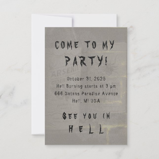Halloween Tonic CHANGE COLOR - Invitations / RSVP (Dos)