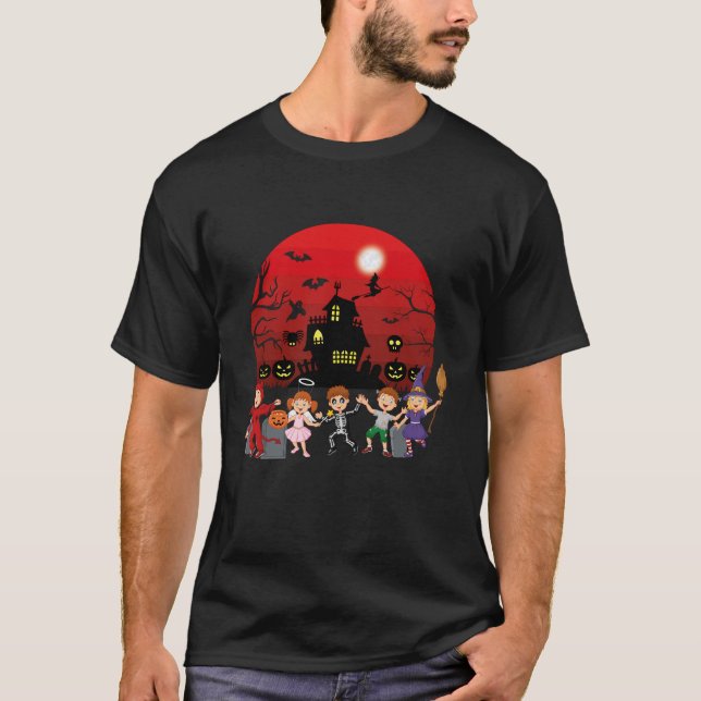 "Halloween Top Unisex T-Shirt - Porte-Enfants & Ad (Devant)