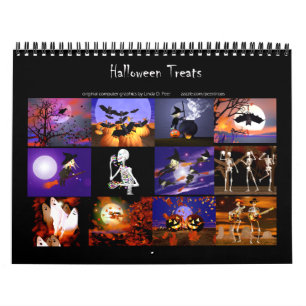 Halloween Traite Le Calendrier Mur D'Origine