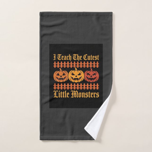 Halloween Trick Or Treat Petits Monstres Citrouill (Serviette à main)