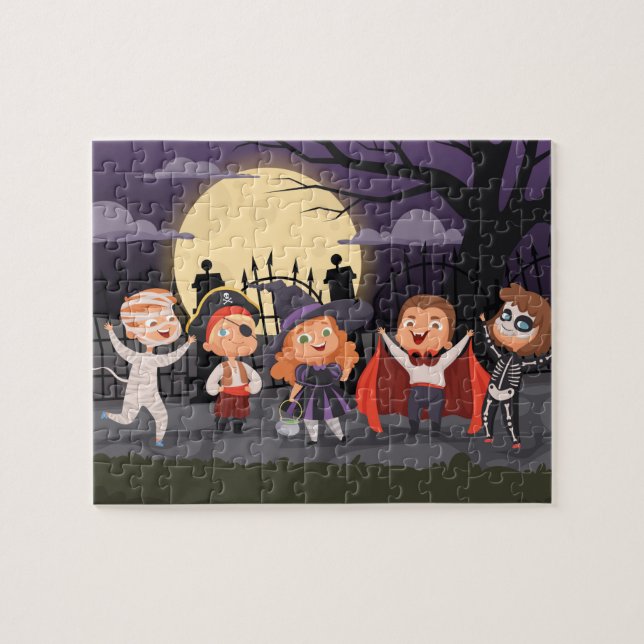 Halloween Trump ou Treat Kids Puzzle (Horizontal)