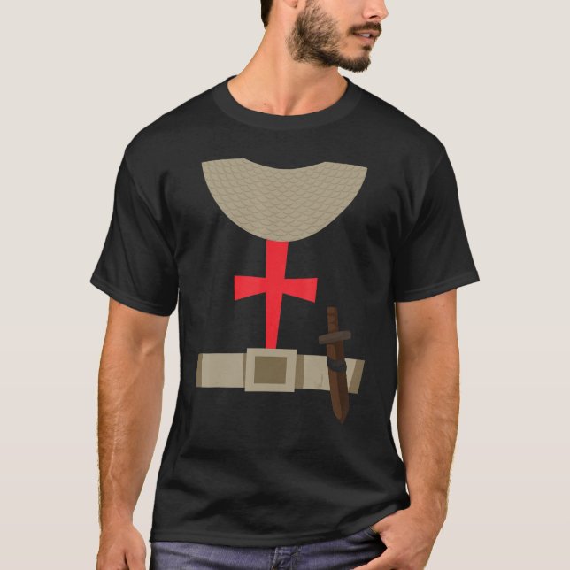 Halloween Tshirt Knight Costume d'armure d'arme co (Devant)