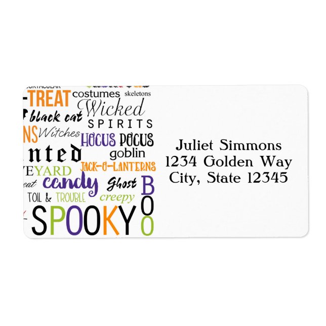 Halloween Typographie Fun Party Favoriser Sticker  (Devant)