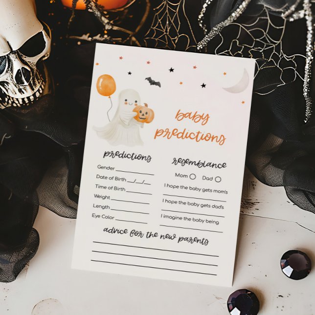 Halloween Un Petit Boo Baby Predictions Jeu (A Little Boo Baby Shower Baby Predictions Game)