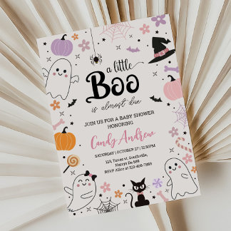 Halloween Un Petit Boo Baby shower Invitation