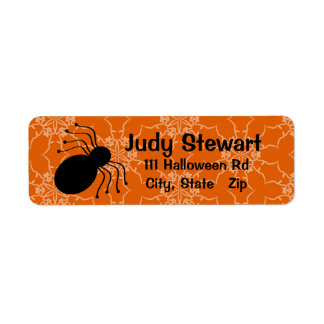 Halloween Victorian Lace Orange Étiquettes de adre
