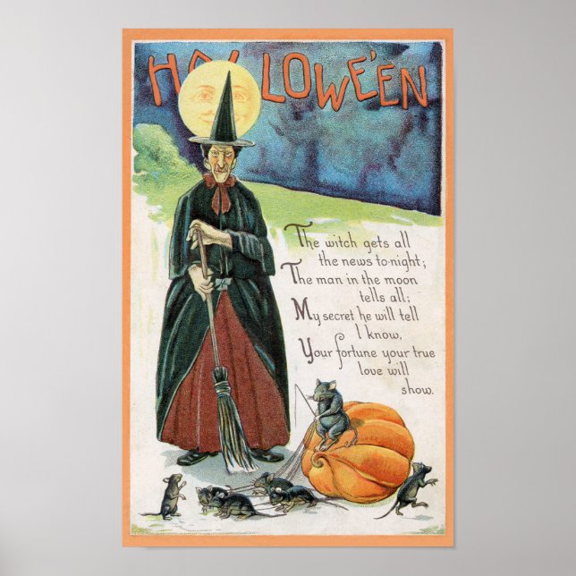 Halloween Vintage Art Poster (Devant)