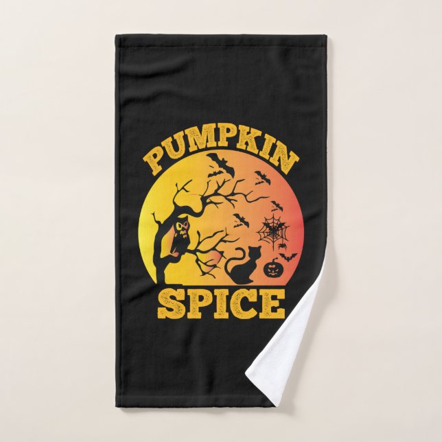 Halloween Vintage Citrouille épice Anniversaire (Serviette à main)