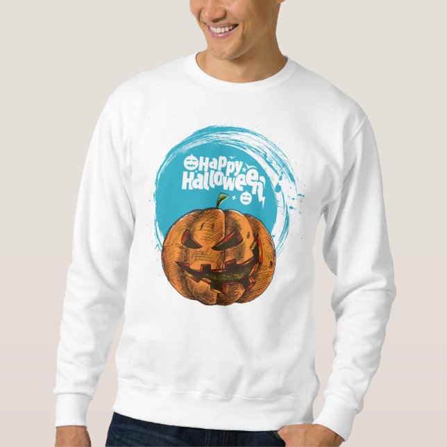 Halloween Visage Citrouille Pour Hommes Tshirts Co (Devant)