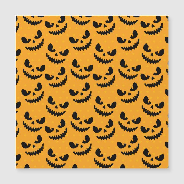 Halloween : visages effrayants, style vintage. (Devant)