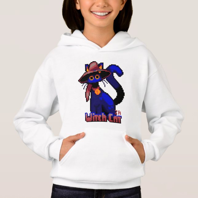 Halloween Witch Cat Pixel Art (Devant)